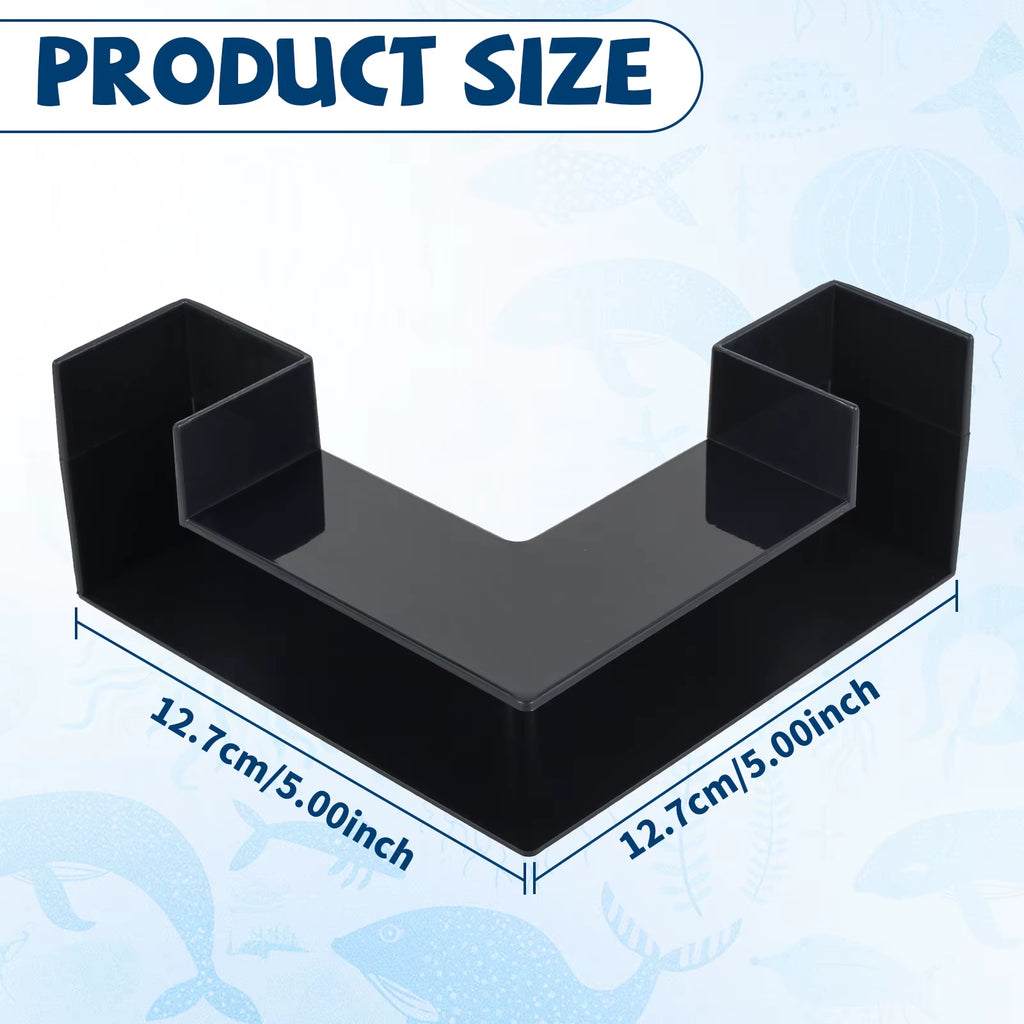 1/2Pcs Aquarium Underground Tunnel L-Shape Hiding Viewing Tunnel Fish & Shrimp Play Hideout for Fish Tank DIY Cave Ornaments