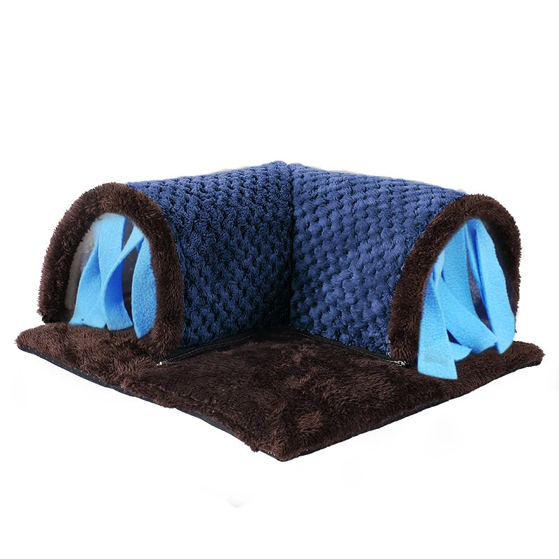 Warm Guinea Pig Hideout Tunnel Bed, Soft Removable Guinea Pig Tunnels and Tubes for Cage, Guinea Pig Hides Fleece for Rat, Sturd