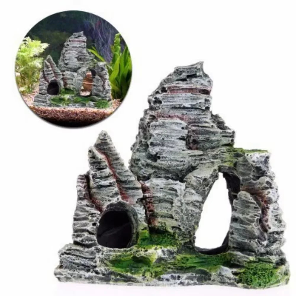 Aquarium Ornaments Decorations Resin Wood Trunk Log Artificial Barrel Hideout Cave Landscaping Accessories for Fish Tank Betta