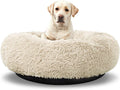 Calming Donut Dog Bed (Gray) — Anti-Anxiety Cuddler for Large Dogs