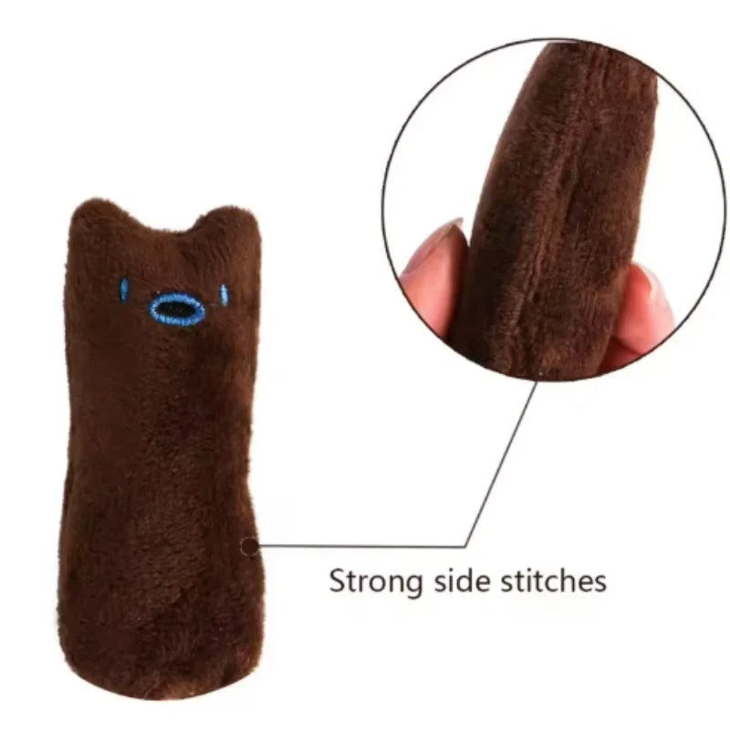 Teeth Grinding Catnip Toys Funny Interactive Plush Cat Toy Pet Kitten Chewing Vocal Toy Claws Thumb Bite Cat Mint for Cats