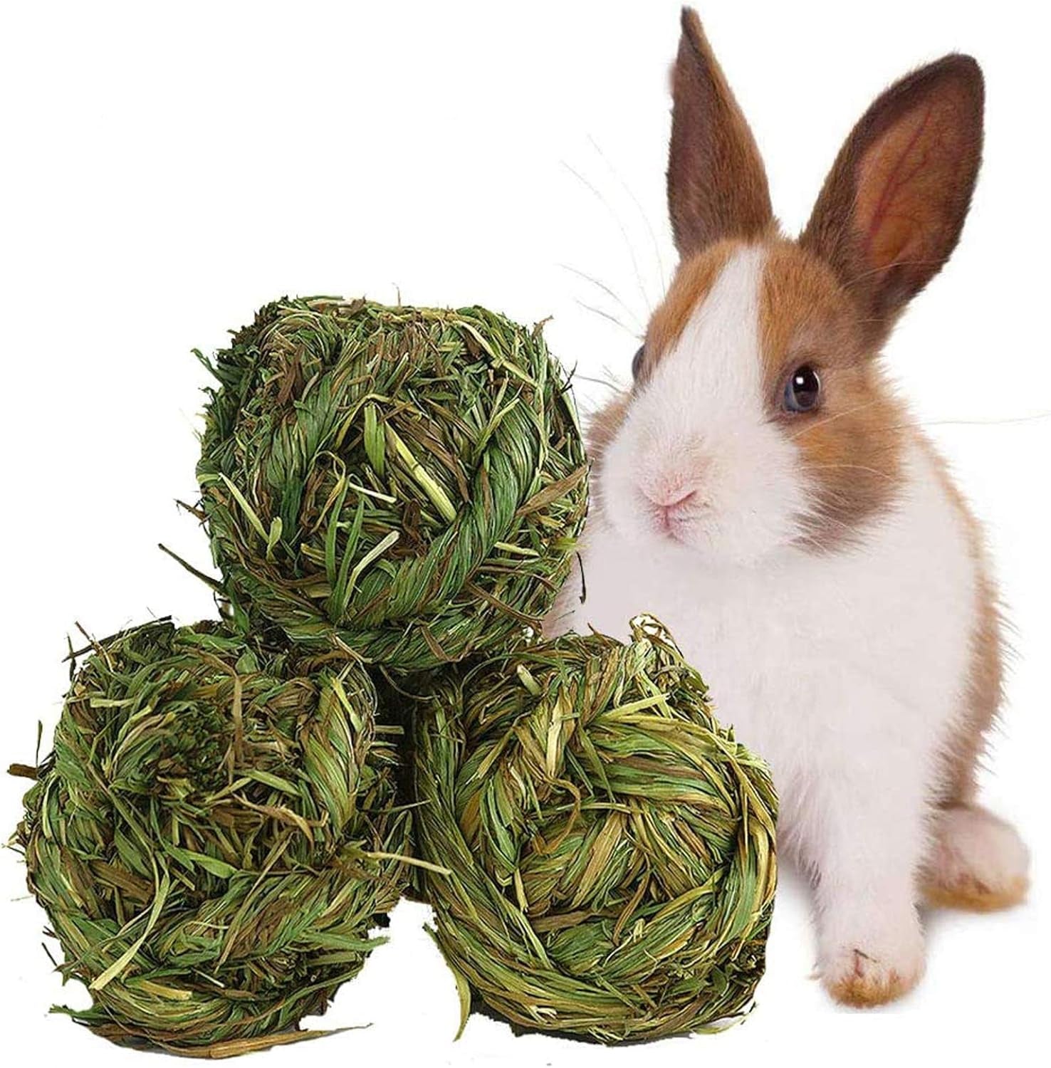 Timothy Grass Chew Ball for Rabbits — Teeth-Grinding Foraging Enrichment