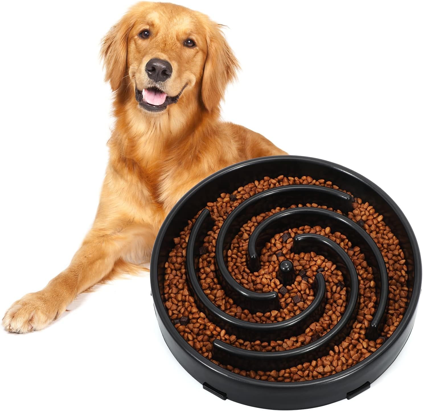 Large Dog Slow Feeder Bowl — Non-Slip Maze Bowl for Big Fast Eaters