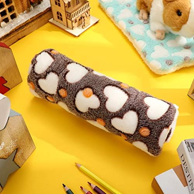 4 Pcs Guinea Pig Bed Mat 11" X 10" Bunny Beds for Rabbits Indoor Washable Small Animal Bed Plush Sleeping Pad for Rat Hedgehog Sugar Glider Chinchilla Squirrel Dogs Cats Ferrets Hamster