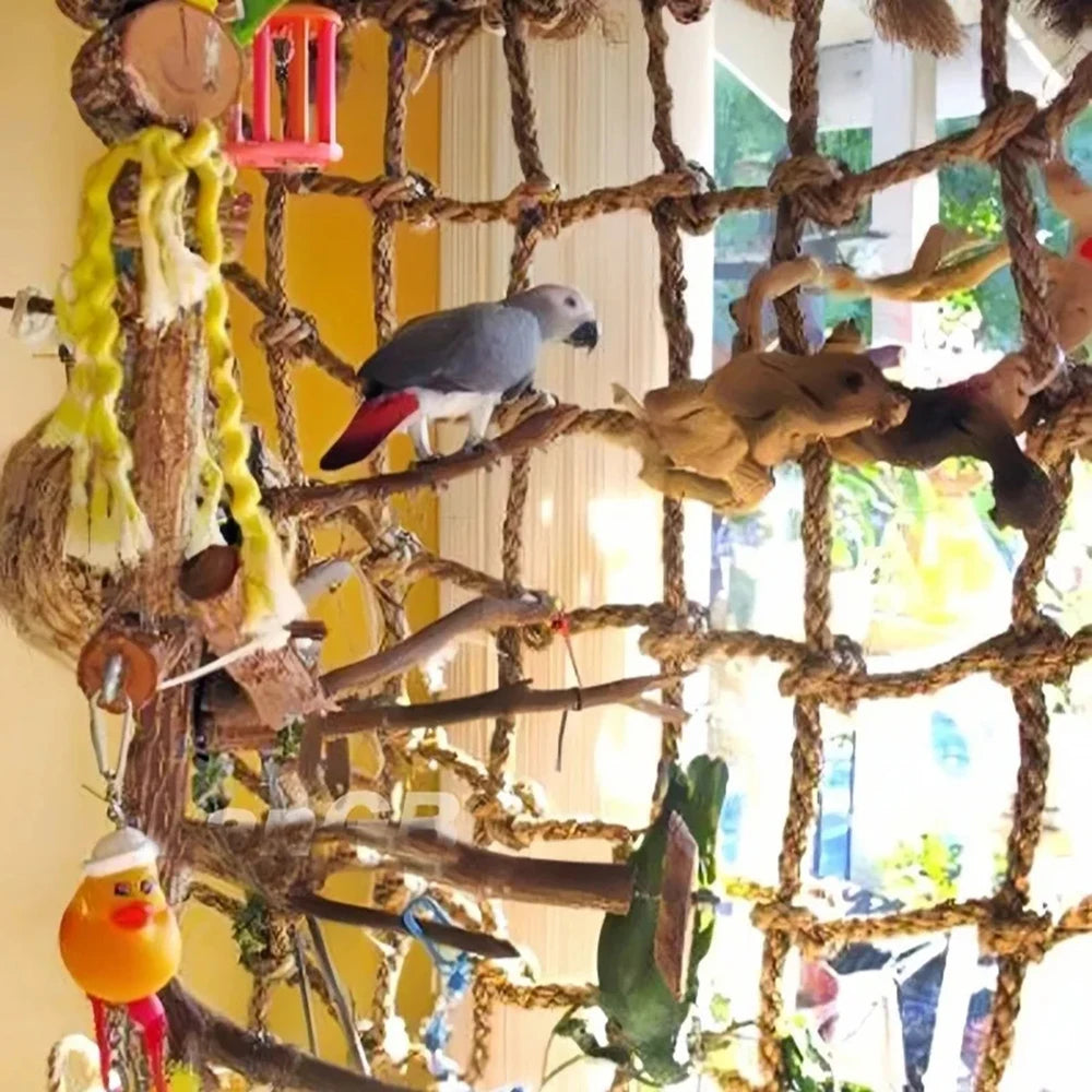 Bird Toy Parrot Rope Climbing Net Bird Supplies Gnawing Toy Parrot Adventure Adventure Toy