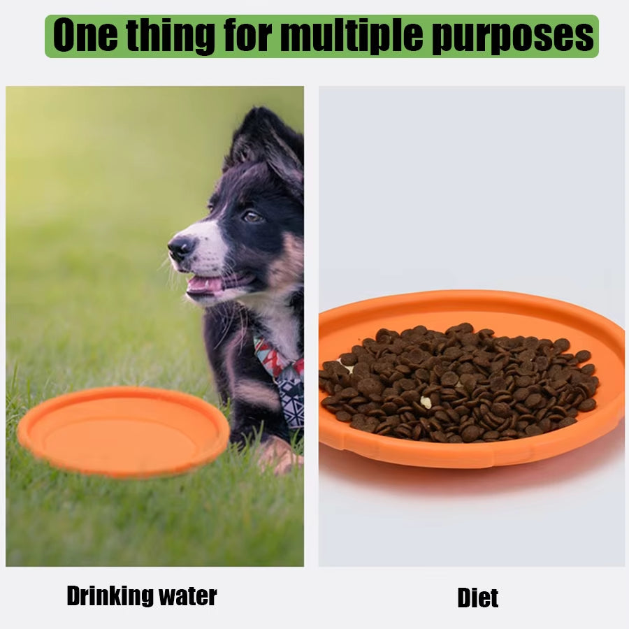 Large Dog Golden Fur Pet Flying Disc Toy TPR Soft, Bite Resistant, Easy to Throw Dog Flying Disc Outdoor Training Dog Supplie