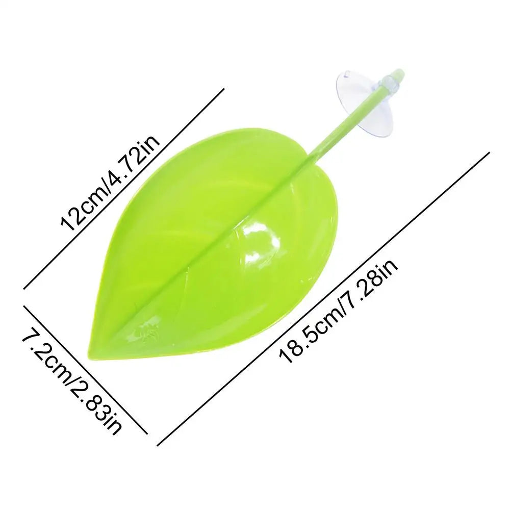 Frog Habitat Leaf Suction Cup Reptile Basking Area Resting Terrace Suction Cups Tank Accessories Simulated Leaves for Geckos