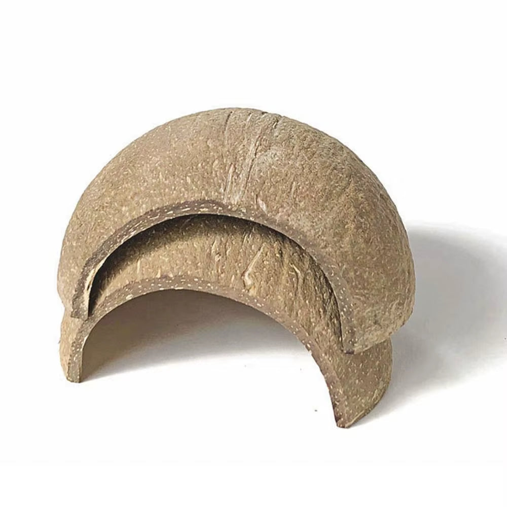 Natural Coconut Shell Coconut Shell Hamster Nest Bite-Resistant Small Pet Toy Guinea Pig Hideout Reptile Hide Habitat Hamster