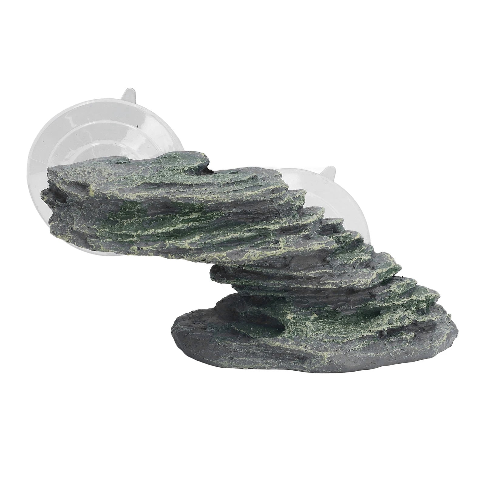 Tortoise Climbing Platform — Resin Rock Basking Ledge with Suction Cup