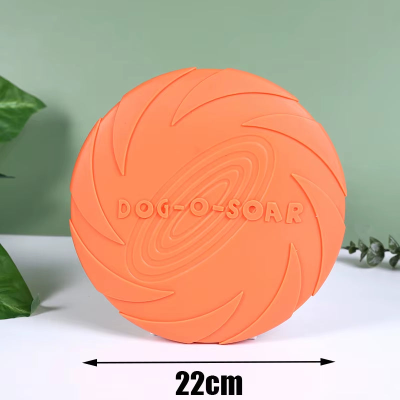 Large Dog Golden Fur Pet Flying Disc Toy TPR Soft, Bite Resistant, Easy to Throw Dog Flying Disc Outdoor Training Dog Supplie