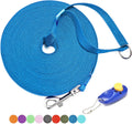 Long Training Lead with Clicker — 15–100ft Recall Line for Dogs