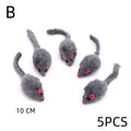 Plush Mouse Cat Toys 5-Pack — Kick & Catch Hunting Toys