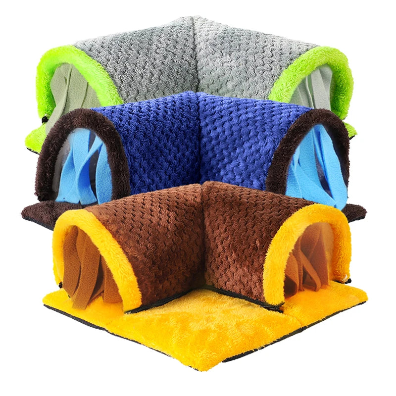 Warm Guinea Pig Hideout Tunnel Bed, Soft Removable Guinea Pig Tunnels and Tubes for Cage, Guinea Pig Hides Fleece for Rat, Sturd