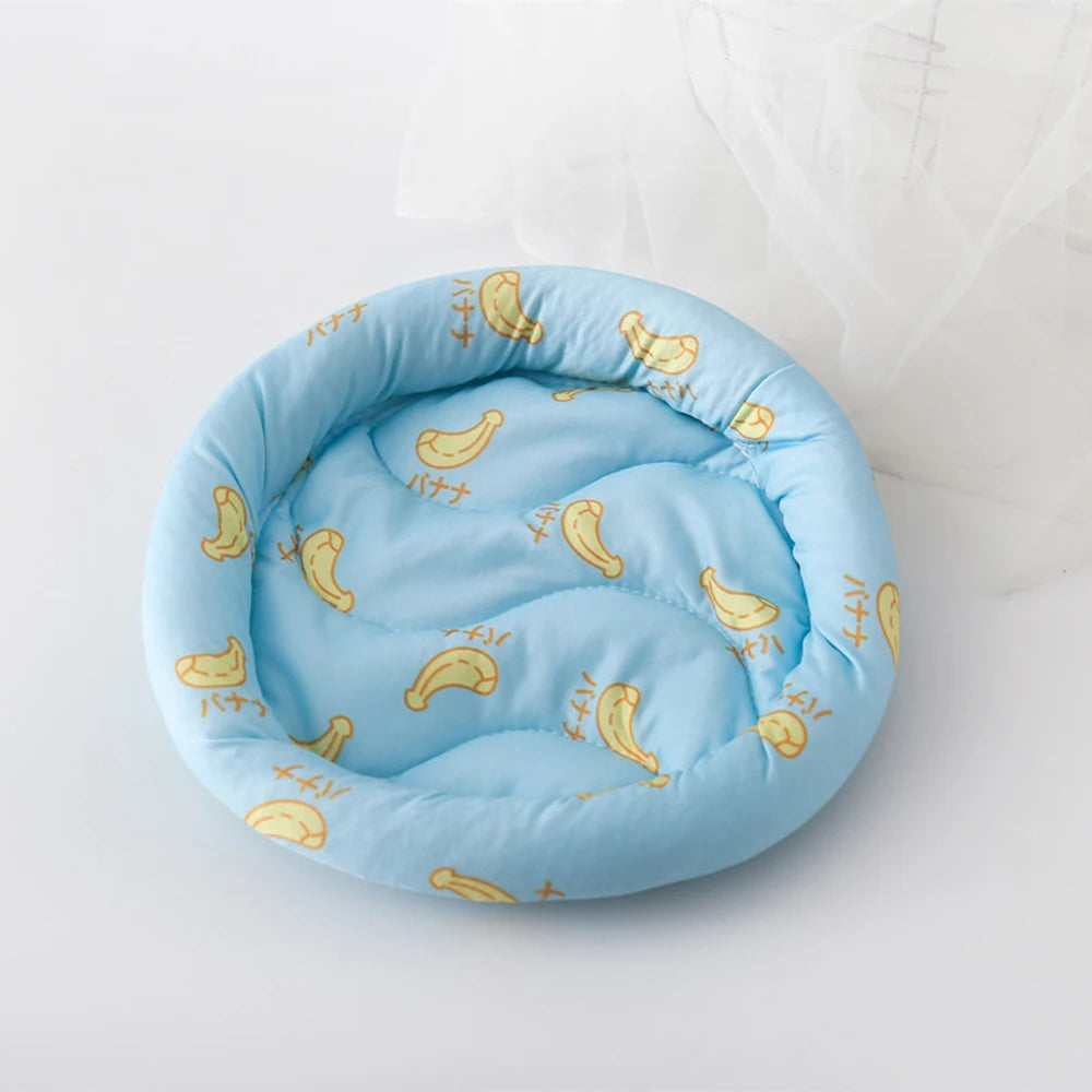 Pet Circular Summer Cooling Hamster Bed, Comfortable Sleep Mat Pad Cushion for Hamster/Hedgehog/Squirrel and Other Small Animals