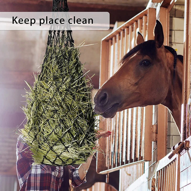 Haylage Net Durable Horse Care Products Small Holed Hay Net Haynet Equipment Slow Feed Hay Feeder Net Bags for Horse