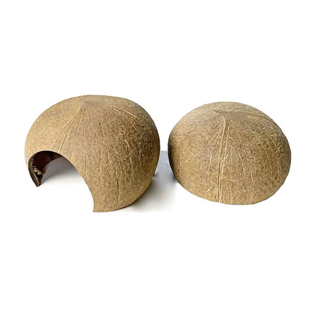 Natural Coconut Shell Coconut Shell Hamster Nest Bite-Resistant Small Pet Toy Guinea Pig Hideout Reptile Hide Habitat Hamster