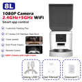 5G Automatic Cat Feeder with 1080P Camera Video Wifi Cat Food Dispenser Pet Smart Voice Recorder Remote Control Pet Auto Feeder