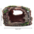 Barrel-Log Reptile Hide Cave — Mossy Habitat & Shelter Enrichment