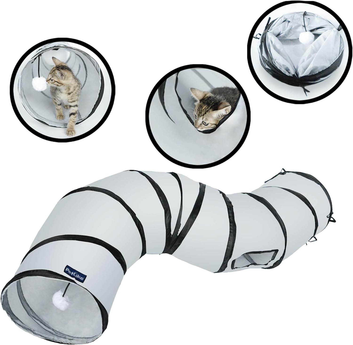 Pop-Up Cat Tunnel with Ball — Collapsible Play & Hideaway for Cats