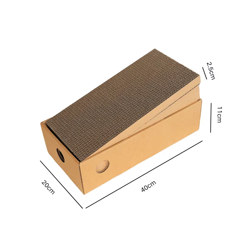 4 Pack 1 Cat Scratching Post Cardboard Box for Indoor Cats, Cat Scratching Mat Cardboard Box for Indoor Cats and Kittens