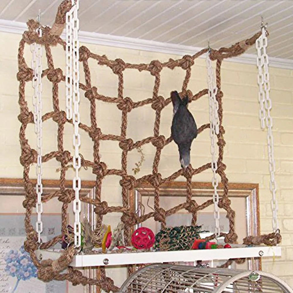 Bird Toy Parrot Rope Climbing Net Bird Supplies Gnawing Toy Parrot Adventure Adventure Toy