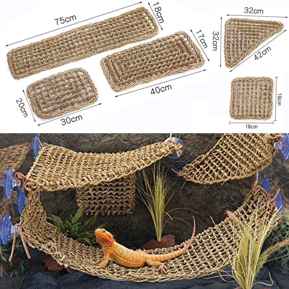 Reptile Hammock Terrarium Decoration for Lizard Lounger Small Hermit Crabs Geckos Bed Birds Reptile Mats Pets Supplies