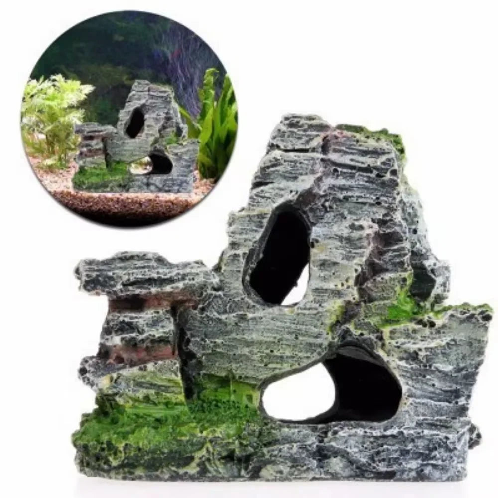 Aquarium Ornaments Decorations Resin Wood Trunk Log Artificial Barrel Hideout Cave Landscaping Accessories for Fish Tank Betta