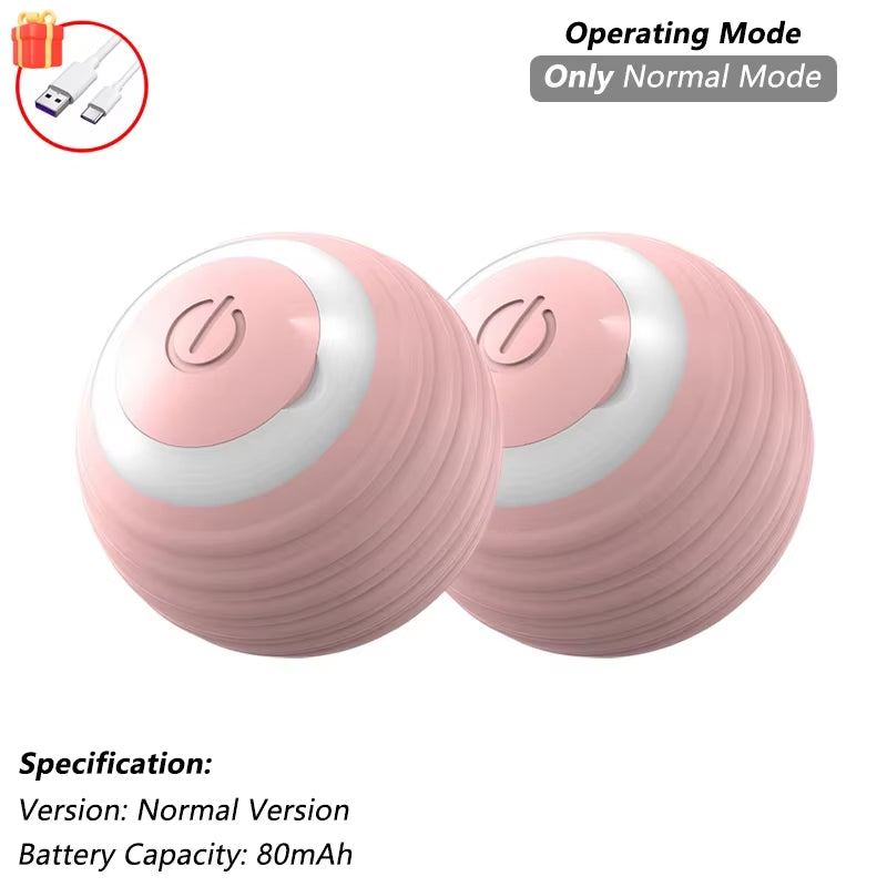 Cat Interactive Ball Toy Automatic Rolling Ball Faux Tail Rechargeable Smart Pet Electric Toy Pet Training Imitate Mouse