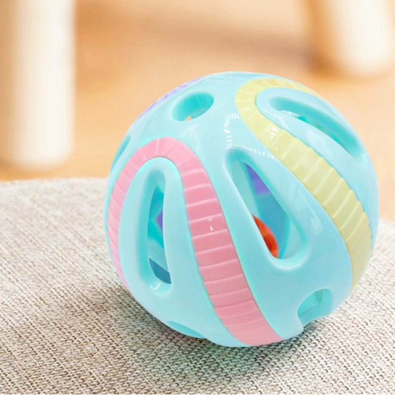 Bell Ball Cat Toys Kitten Colorful Playing Ball Toys Interactive Funny Plastic Cat Sound Toy Cat Ball Chase Toy Pet Supplies
