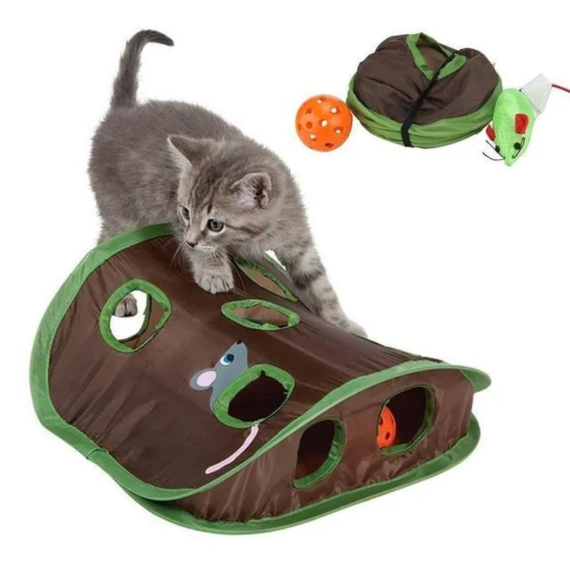 9-Hole Cat Whack-a-Mole — Interactive Hide & Seek Brain Game