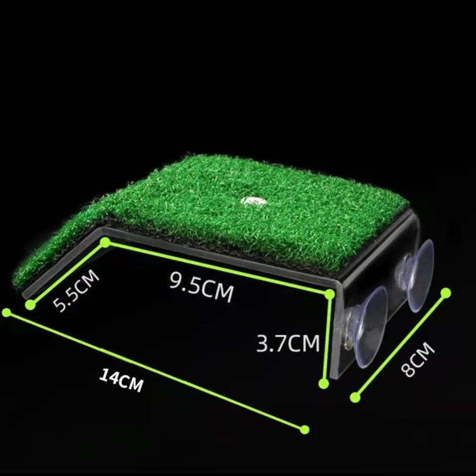 Floating Turtle Platform — Basking Terrace with Grass Ramp for Reptiles