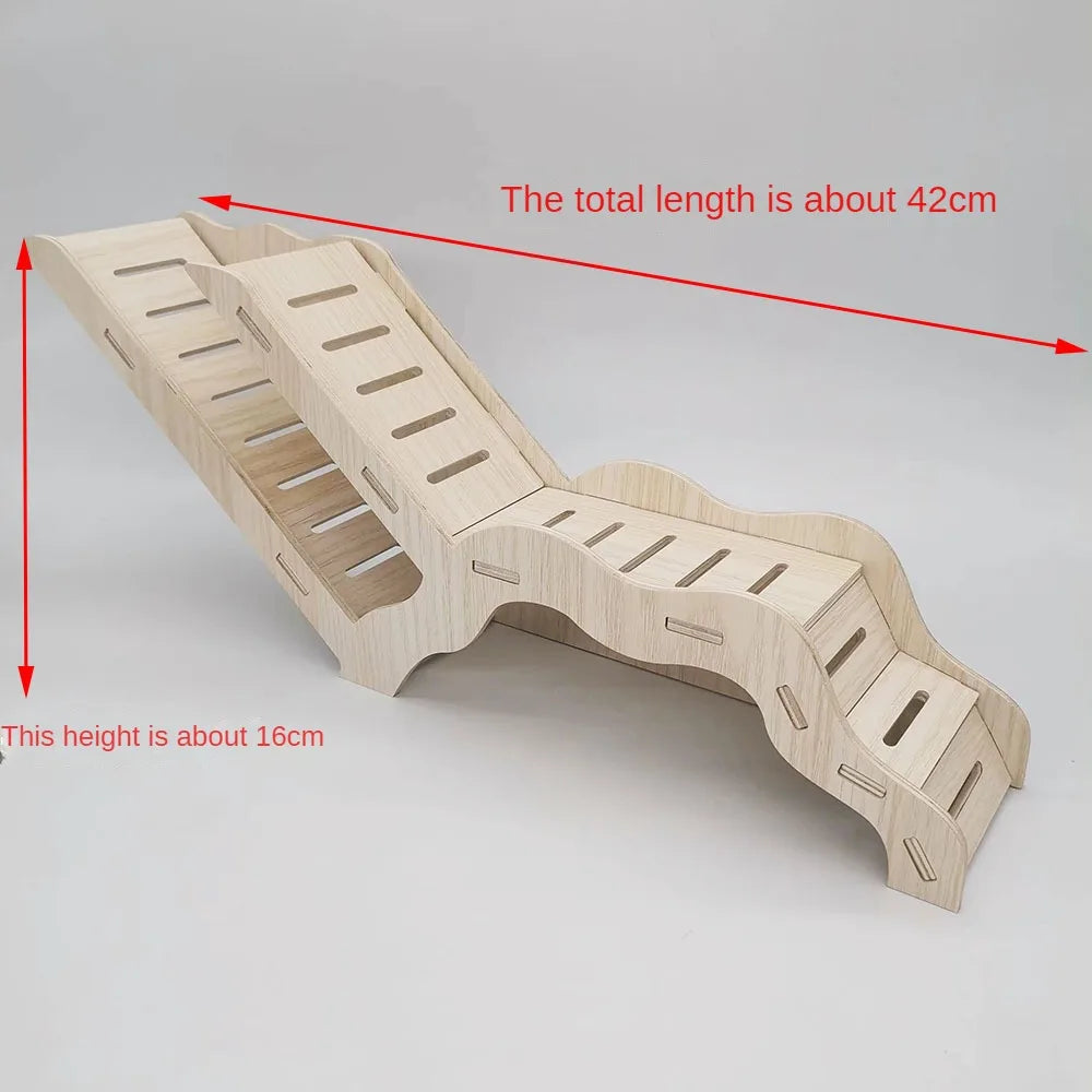 Multi Functional Wooden Landscape Avoidance Equipment Underground Cave Hamster Golden Bear Dwarf Shelter House Pet Furniture