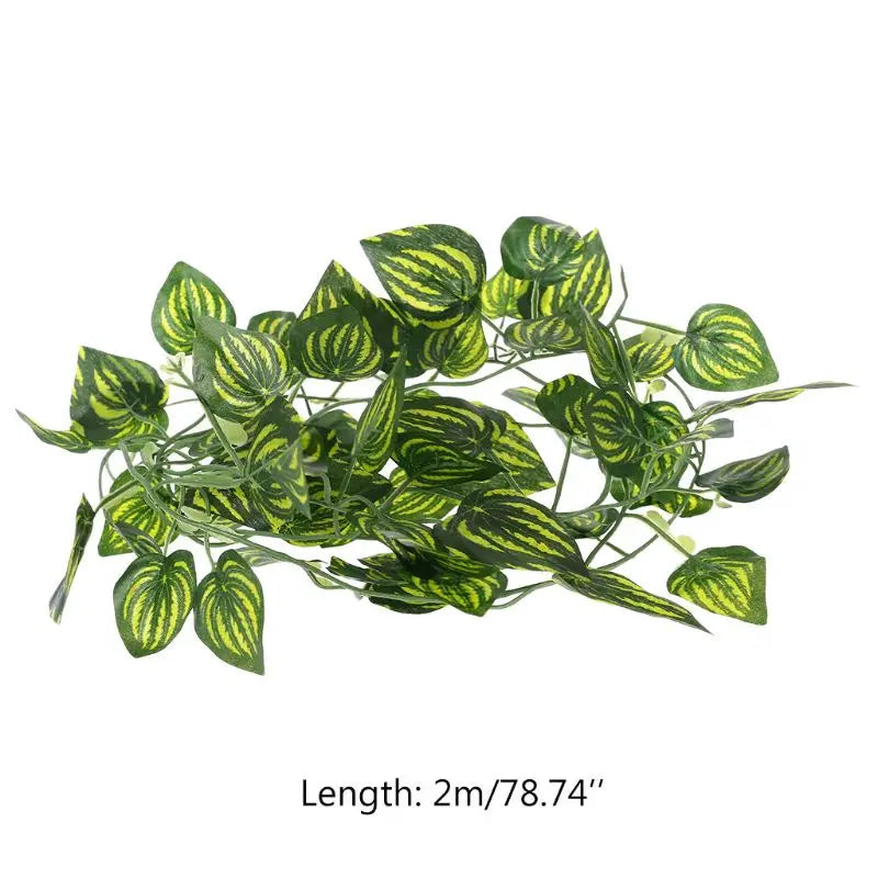 Reptile Climbing Vine — Leafy Habitat for Lizards & Chameleons
