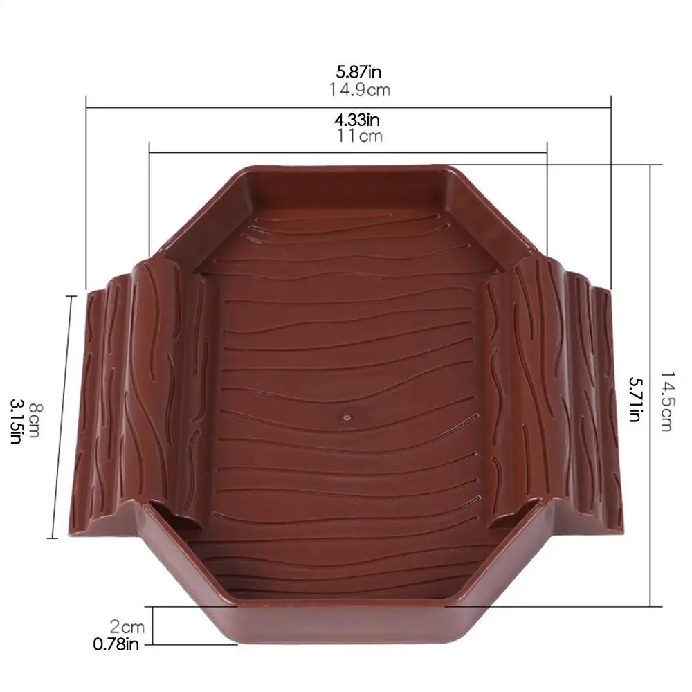 Tortoise Soaking Dish with Ramp — Anti-Slip Bathing Bowl for Reptiles