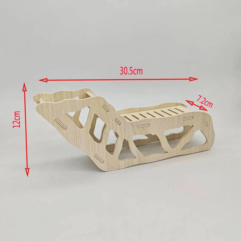 Multi Functional Wooden Landscape Avoidance Equipment Underground Cave Hamster Golden Bear Dwarf Shelter House Pet Furniture