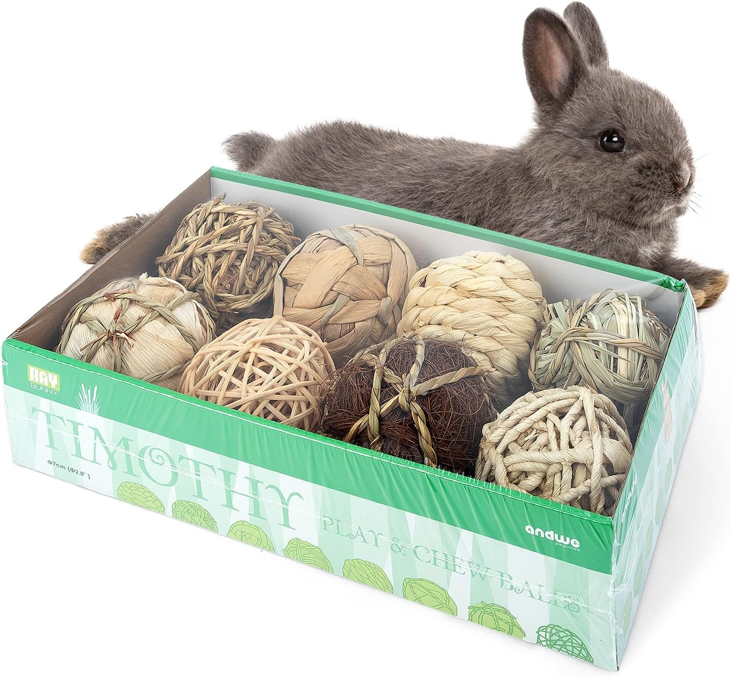 Small Pet Activity Balls — Foraging Play Set for Rabbits & Guinea Pigs