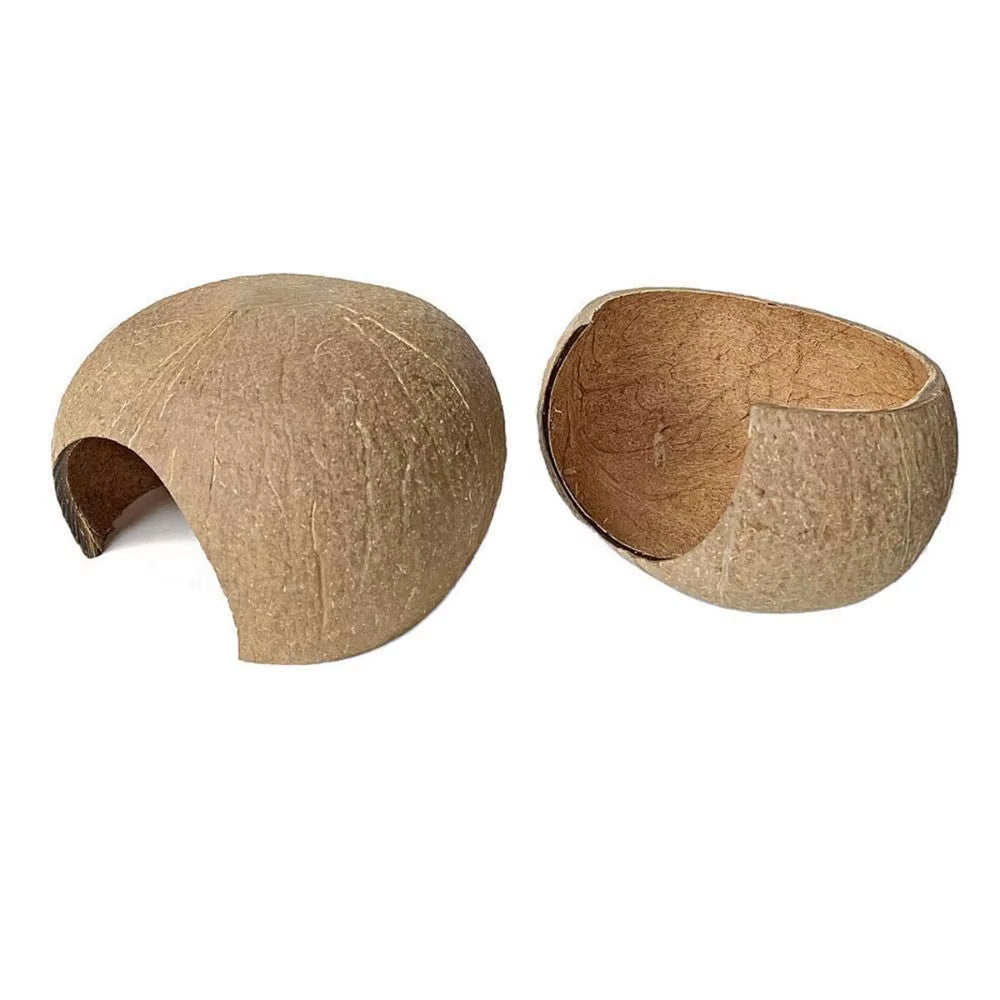 Natural Coconut Shell Coconut Shell Hamster Nest Bite-Resistant Small Pet Toy Guinea Pig Hideout Reptile Hide Habitat Hamster