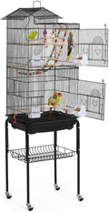 64" Open-Top Bird Cage with Play Top — Parakeet Habitat Enrichment
