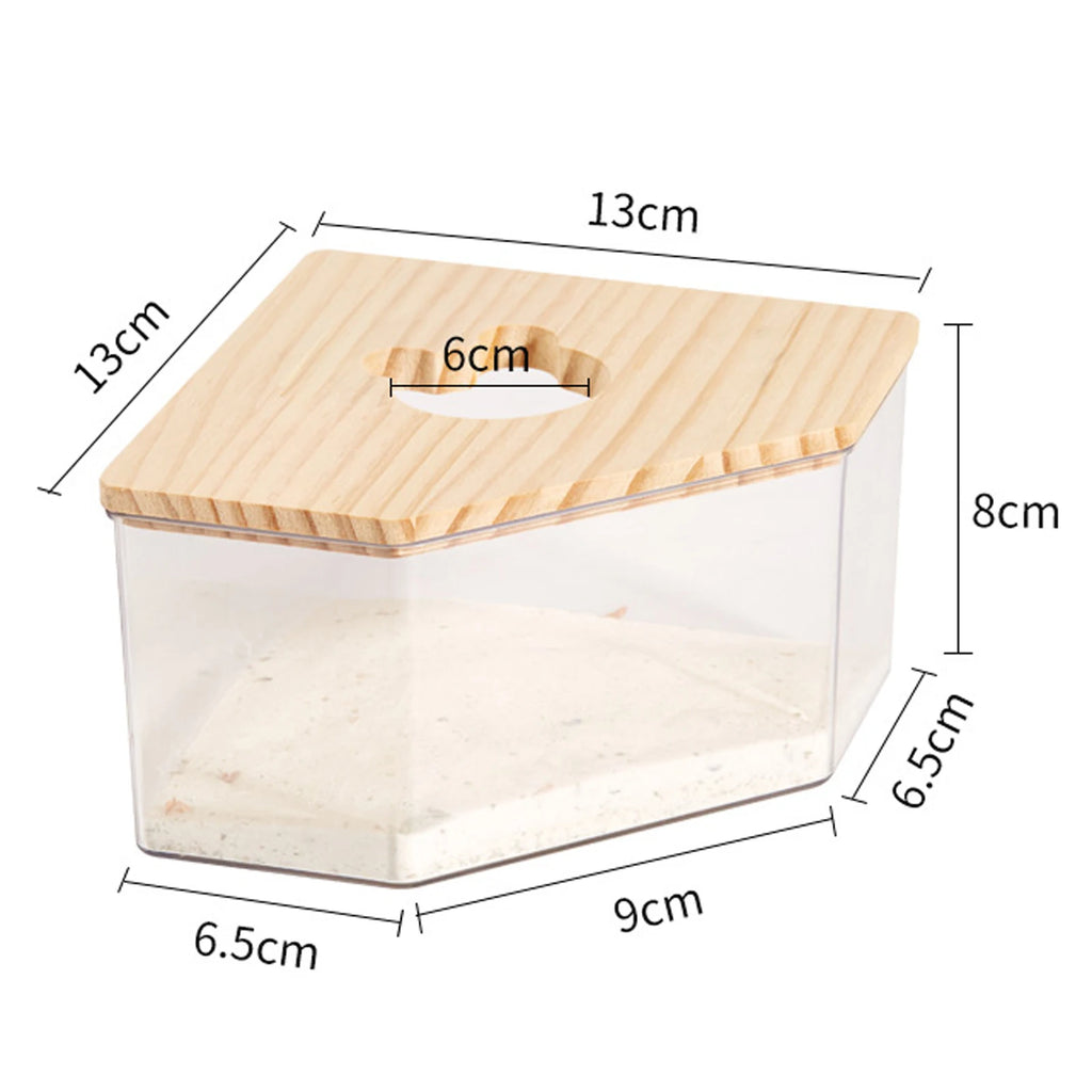 Hamster Bathroom House Clear Hamster Sand Box Bathtub Bathroom Toilet Small Pet Bath Container Transparent Supplies