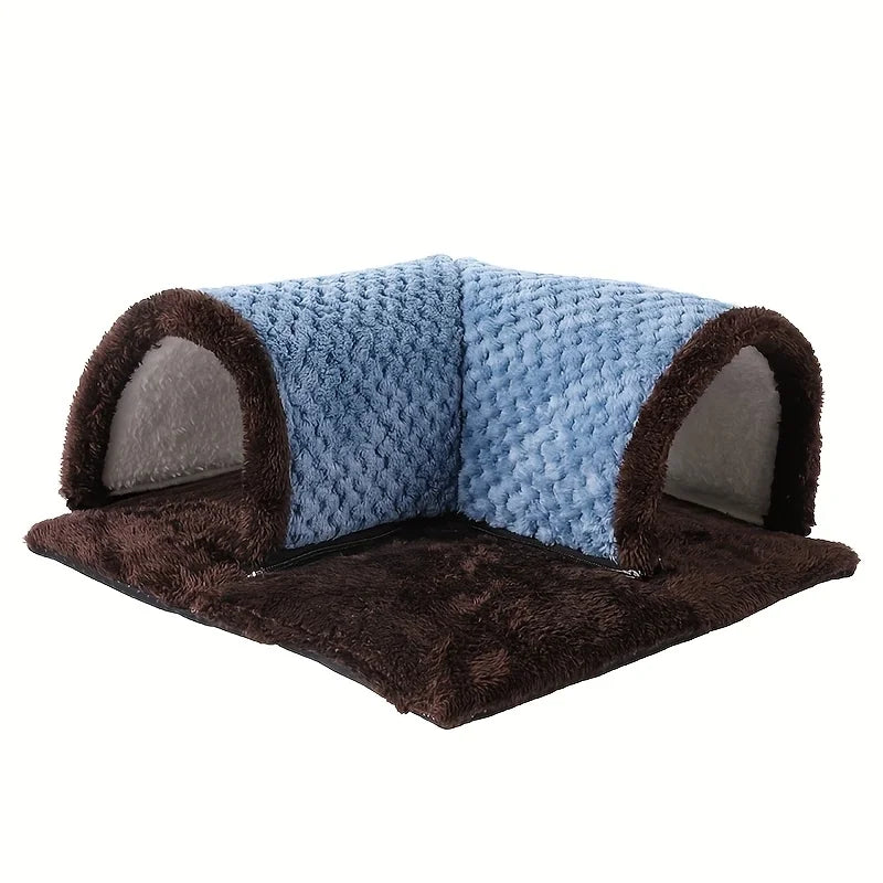 Warm Guinea Pig Hideout Tunnel Bed, Soft Removable Guinea Pig Tunnels and Tubes for Cage, Guinea Pig Hides Fleece for Rat, Sturd