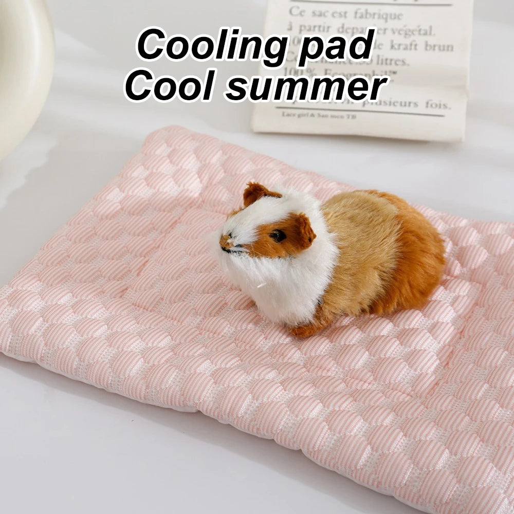 1 PC Summer Cooling Pet Mat Soft Breathable Self-Cooling Blanket Mat for Small Animal Hamster Guinea Pigs Chinchillas Rat Rabbit