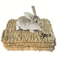Handwoven Grass Mats for Rabbits & Guinea Pigs — 3-Pack
