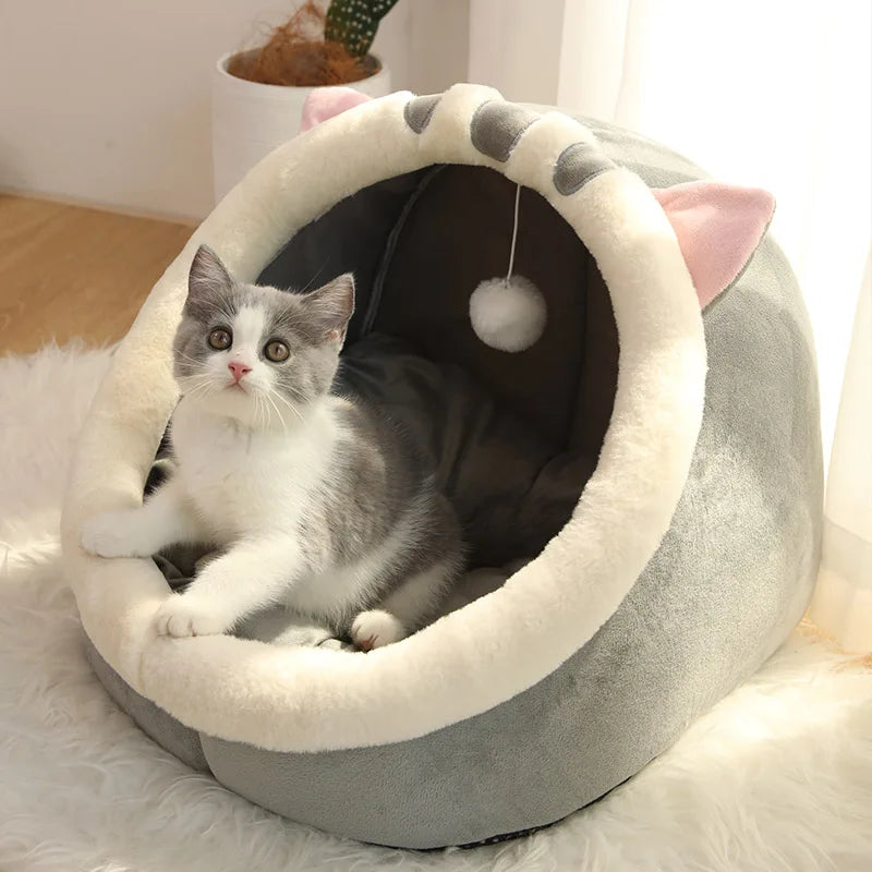 Self-Warming Cat Hut — Cozy Hideaway Habitat Enrichment for Cats
