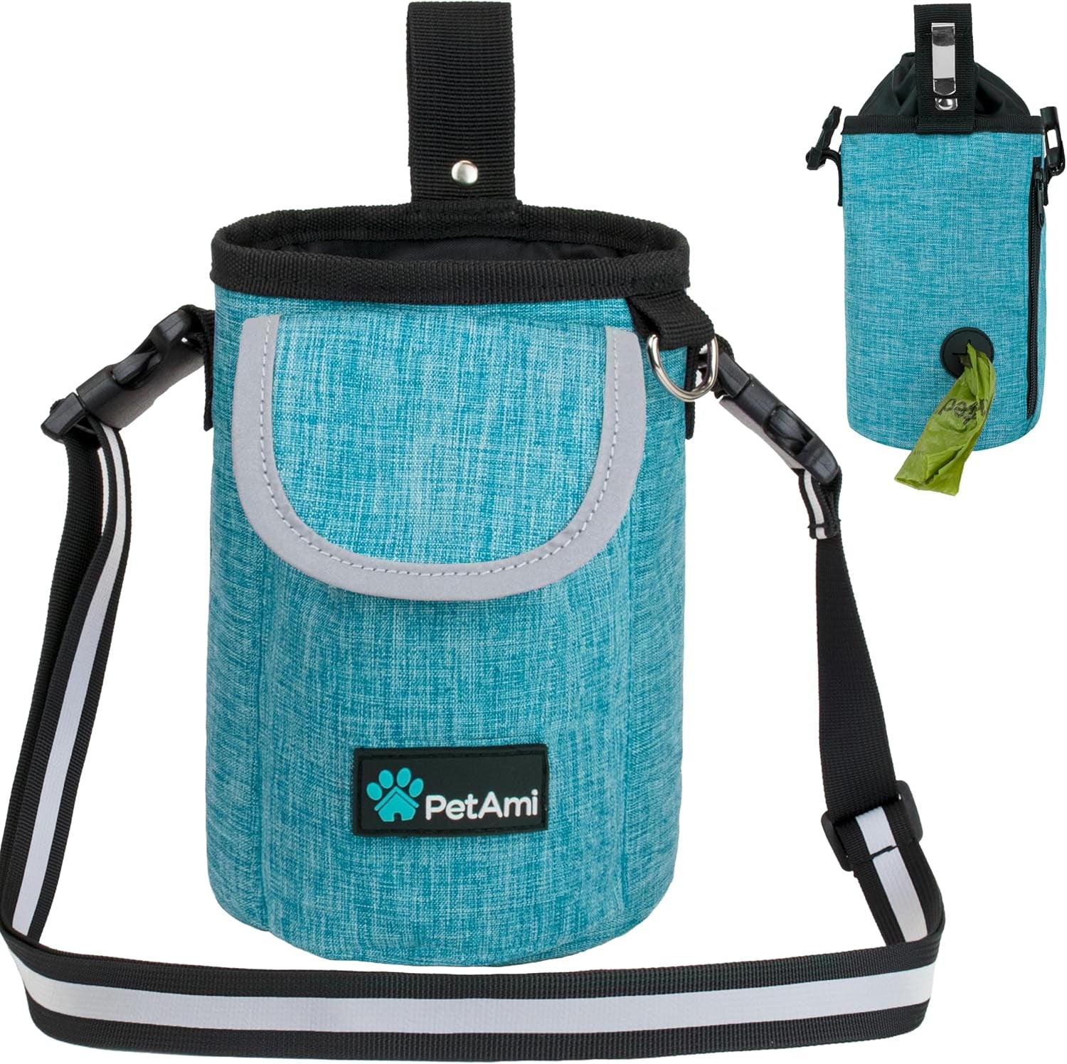 Dog Treat Pouch with Adjustable Belt — Hands-Free Walk & Training Bag