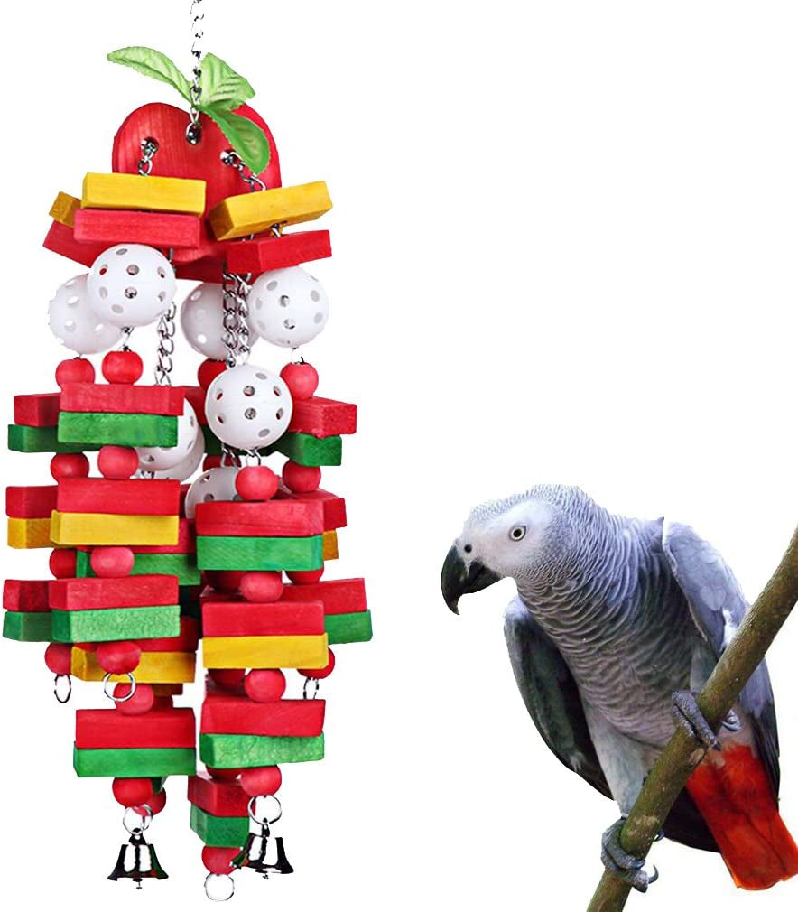 Parrot Chewing Toy — Hanging Cage Chew & Forage Enrichment for Large Birds