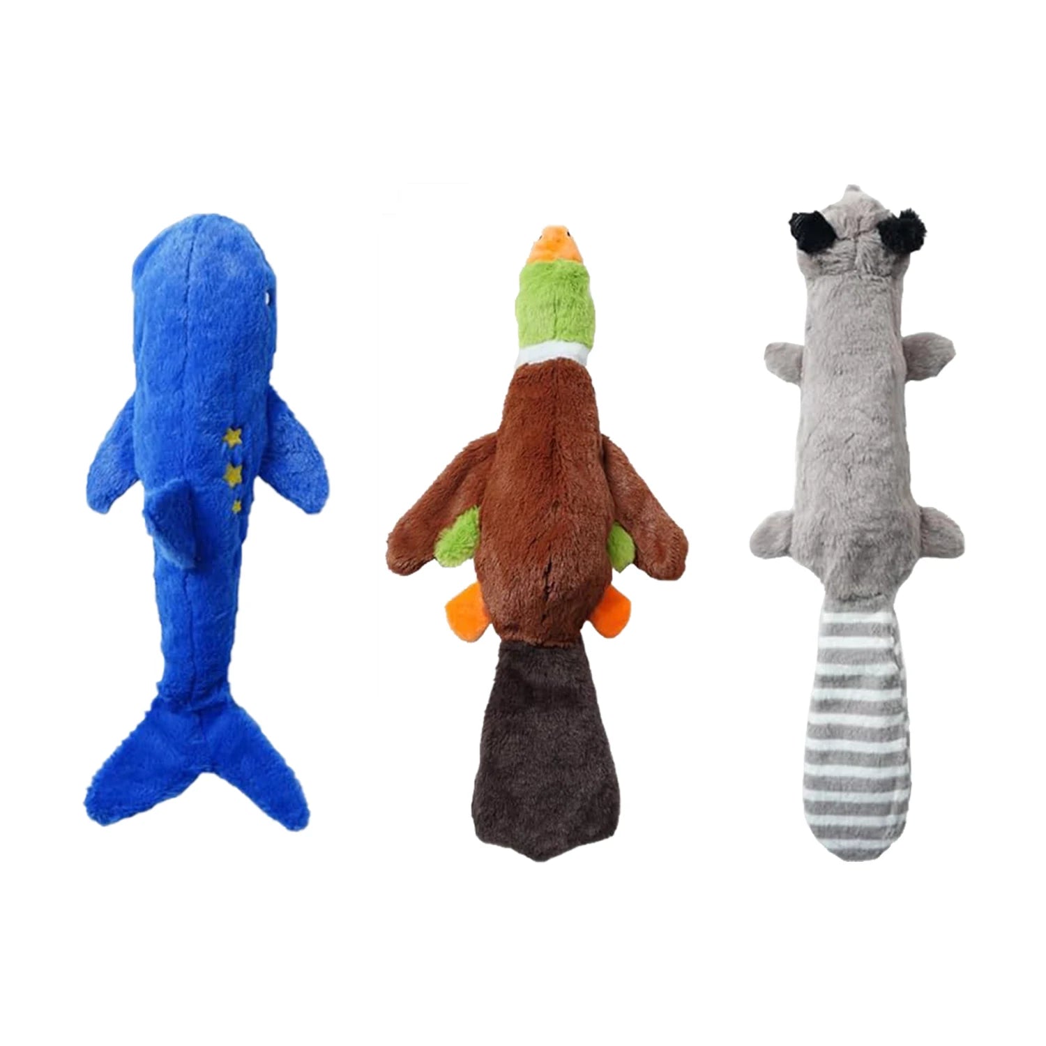Dog Squeaky Toys, Crinkle Plush Dog Toys, No Stuffing Dog Toys for Small Medium Large Dogs, Stuffless Puppy Toys for Boredom