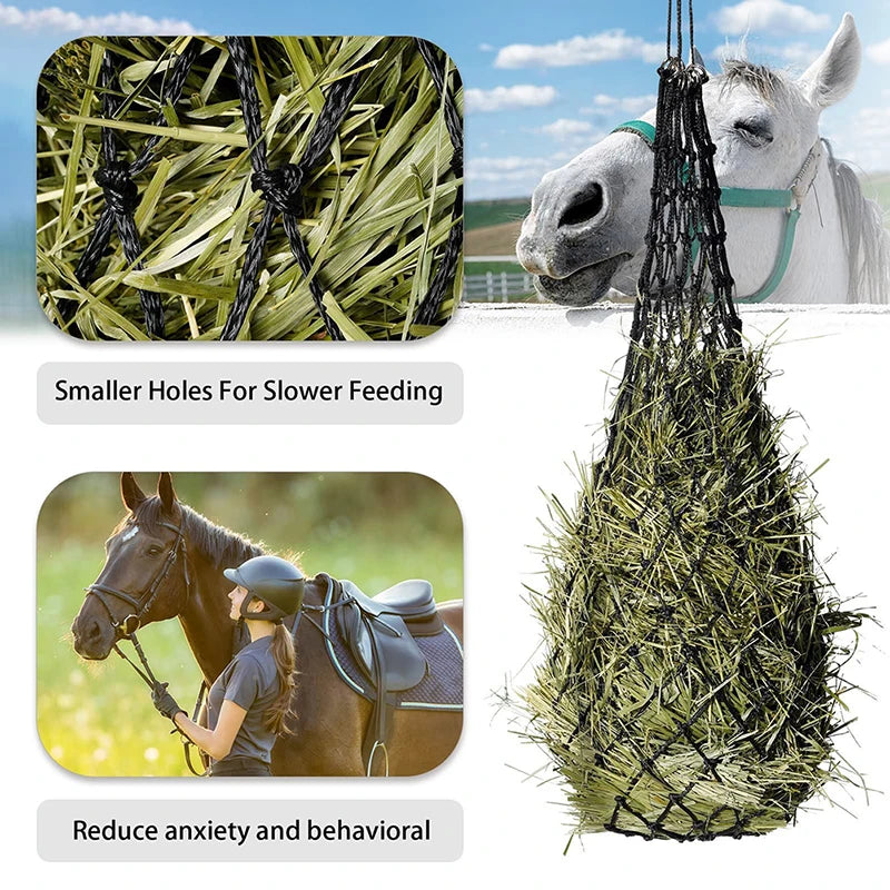 Haylage Net Durable Horse Care Products Small Holed Hay Net Haynet Equipment Slow Feed Hay Feeder Net Bags for Horse