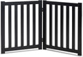 Freestanding Wooden Dog Gate — Foldable 2-Panel Room Barrier